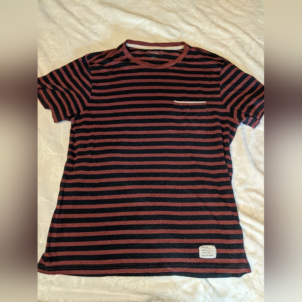 Black & red striped shirt